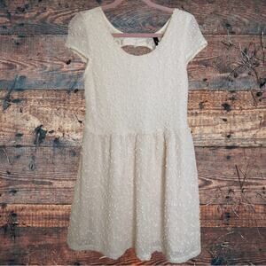 NEW Jessica Simpson fit and flare off white dress